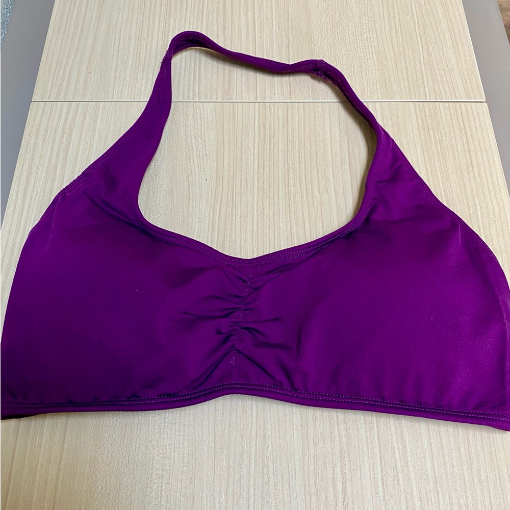 Deep Violet Comeback Seamless Halter Bra